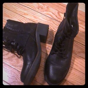 Aldo Black Combat Boots